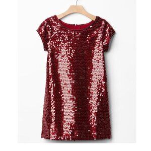 NWT Gap Sequins Red Cute Pretty Cotton Dress Party Concert Girl XL (12)（150cm)